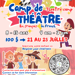 Camp de théâtre (21 au 25 juillet) – En français