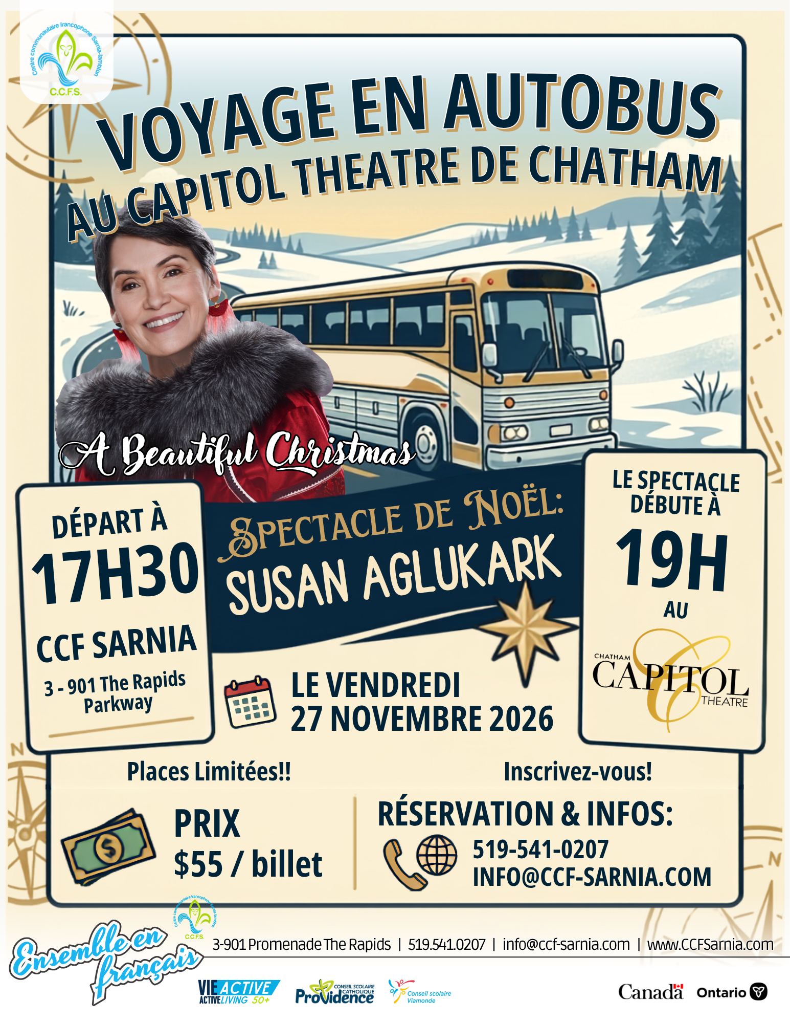 Voyage en autobus à Chatham – Spectacle de Noël
